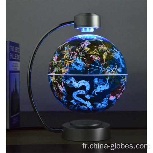 Grand globe terrestre en plastique flottant lumineux